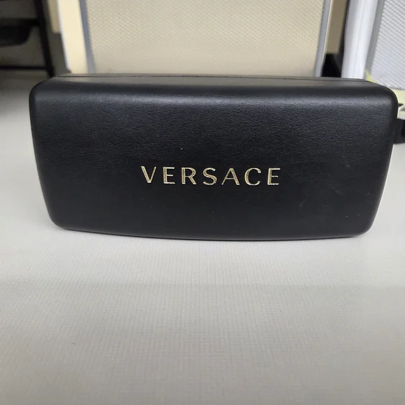 Versace Gold Frame Black Lens Cat-Eye Sunglasses - VE2239